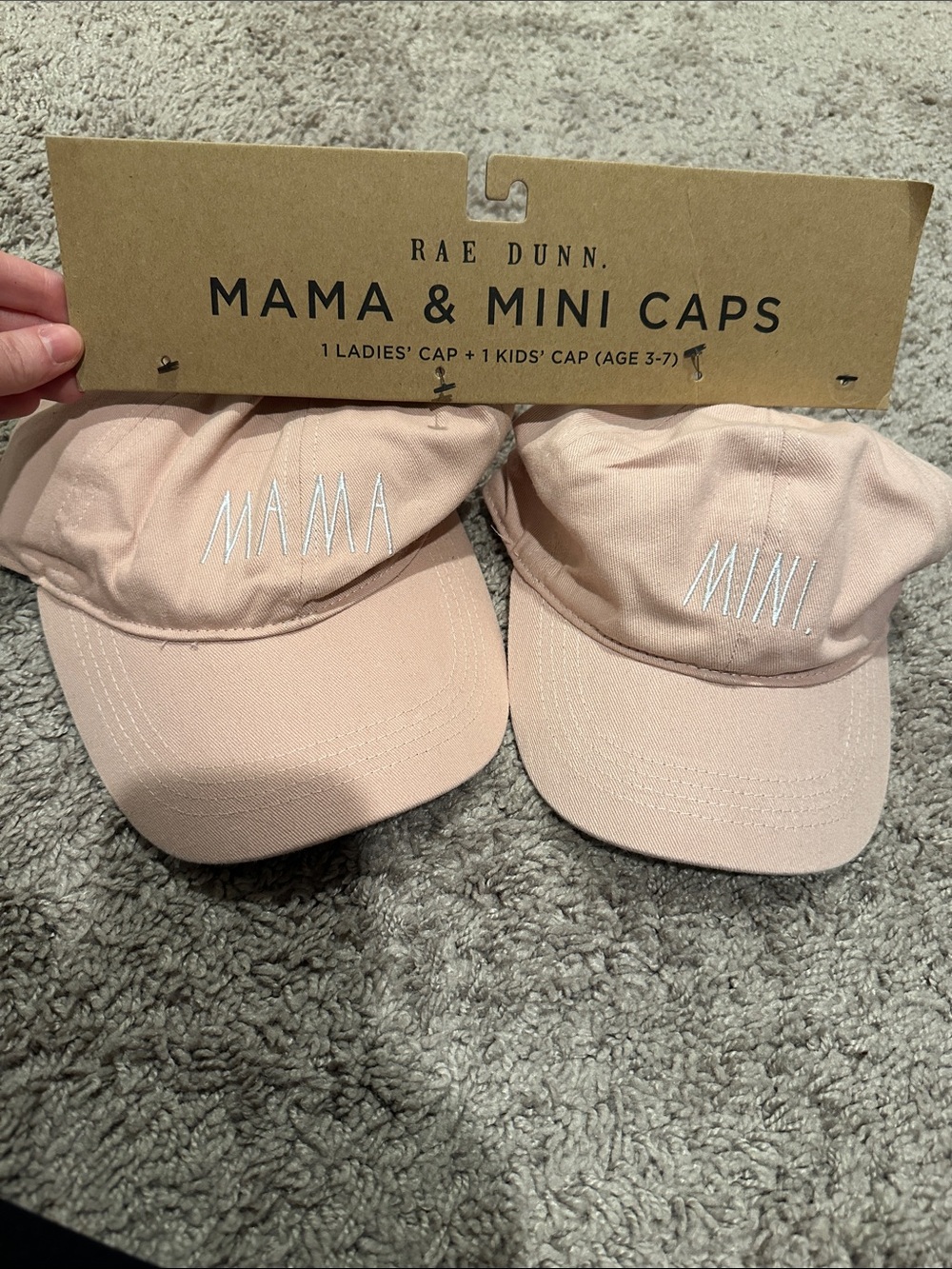 Rae Dunn Mama & Mini Caps - Blush